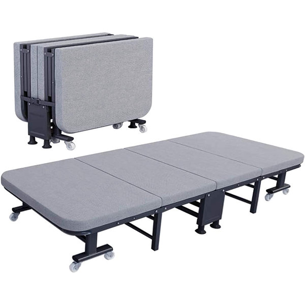 Alwyn Home Holtby Twin 12'' Folding Bed with Mattress Included